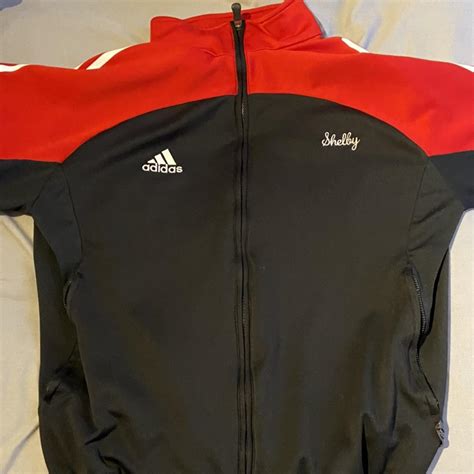 Vintage Red And Black Adidas Zip Up Track Depop