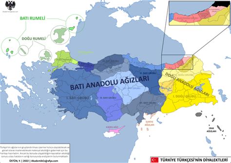 Dialects map of Turkish language : r/MapPorn