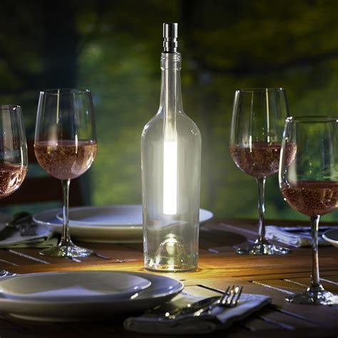 The Wine Bottle Light Hammacher Schlemmer