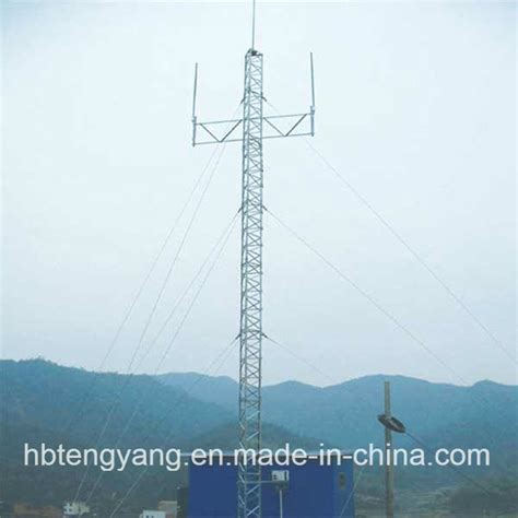 Galvanized Steel Lattice Guyed Signal Cell Tower China Guyed Tower