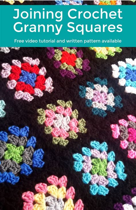 Crochet Joining Granny Squares Tutorial Free Written Pattern And Video