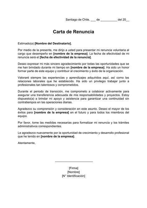 ᐅ Carta de Renuncia Laboral Voluntaria y Agradecimiento