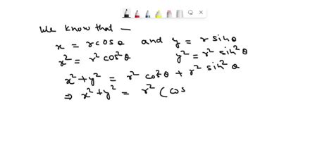 Solved Find A Cartesian Equation For The Curve And Identify It R 9 Line Circle Parabola