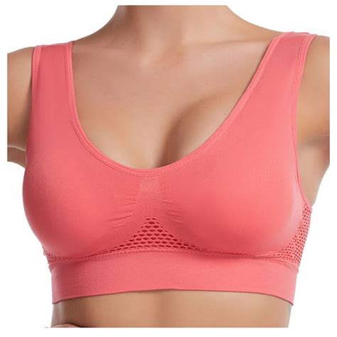 Penkiiy Sports Bras For Women Women Seamless Sports Bra Wirefree Yoga Bra With Removable Pads