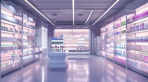 Premium Photo | Contemporary Pharmacy Store Interior Modern Design