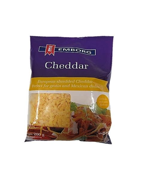 Emborg Shredded Cheddar Cheese Topping White