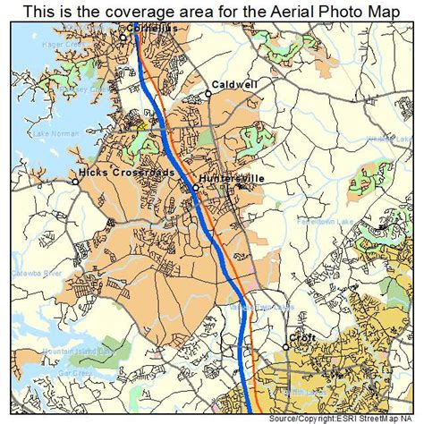 Aerial Photography Map of Huntersville, NC North Carolina