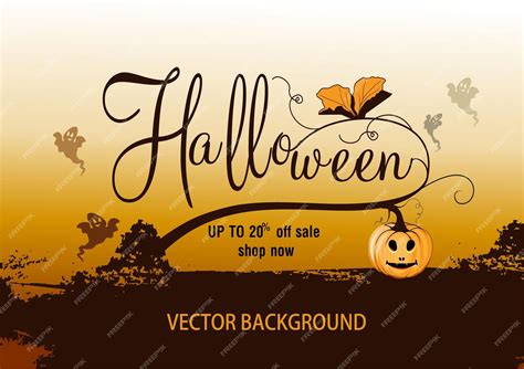 Premium Vector Happy Halloween Sale Banners Or Party Halloween Sale