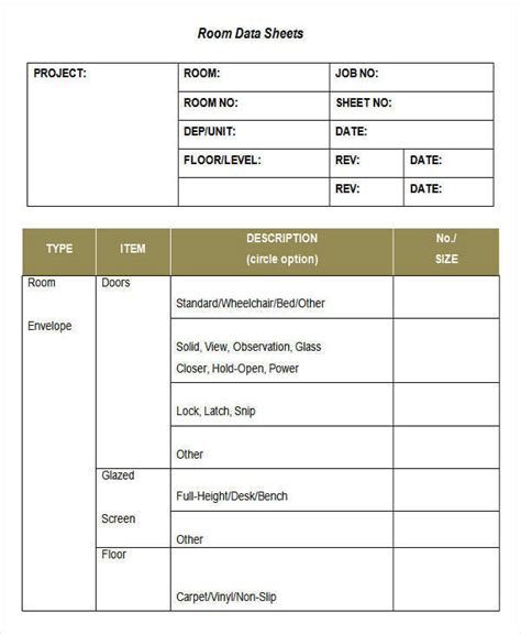 Free 31 Data Sheet Templates In Ms Word Pdf