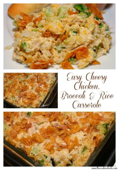 Easy Cheesy Chicken Broccoli And Rice Casserole The Cookin Chicks Chicken Dishes Recipes