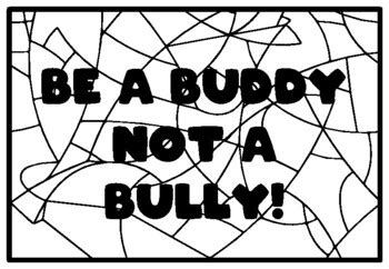 Anti Bullying Coloring Sheets Gilliessalina