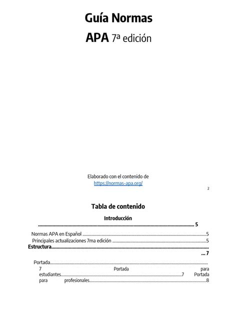 Guia Normas Apa 7ma Edicion Pdf Pdf Estilo Apa Sumario Abstracto