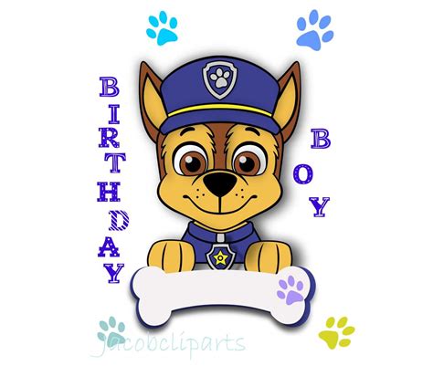 Paw Patrol Chase Birthday Boy Chase Paw Patrol Paw Patrol | Etsy