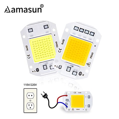 Led Cob Chip W W W Ac V V Inteligente Ic Ilumina O Contas