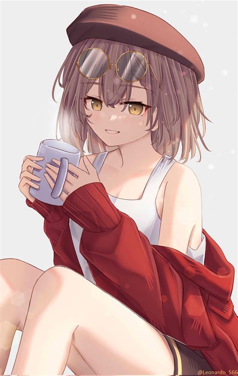 Safebooru 1girl D Artist Name Bangs Bare Shoulders Brown Eyes Brown