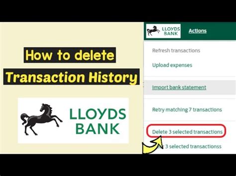 Delete Transaction History Lloyds Bank Remove Or Hide Transactions