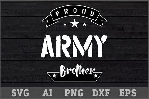 Proud Army Brother Svg Design By Creative Art Thehungryjpeg