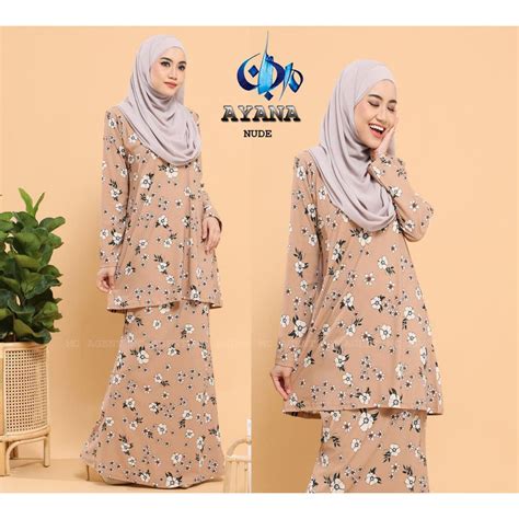 Baju Kurung Modern Raya Viral Ayana Ironless Code Mc Chld Shopee