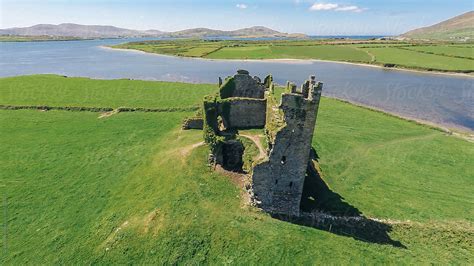 Aerial View Of Ballycarbery Castle By Stocksy Contributor Jen