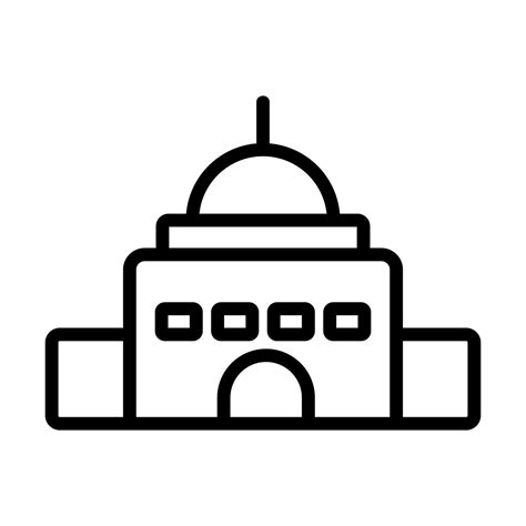 Government Building Icon Vector Isolated Contour Symbol Illustration 10402268 Vector Art At