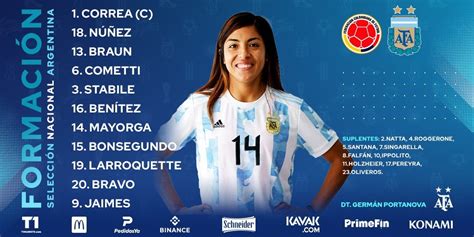 Colombia Vs Argentina Fem Alineaciones Capsulas De Carre O