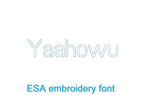 Yaahowu Bean Stitch Outline ESA Embroidery Font SNA Etsy