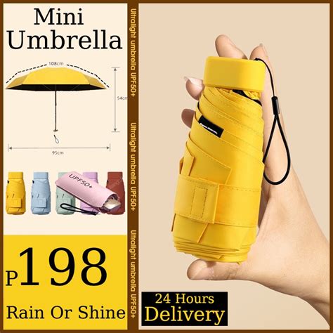 Super Mini Capsule Umbrella 99 UV Protective Folding 5 Folds Mini