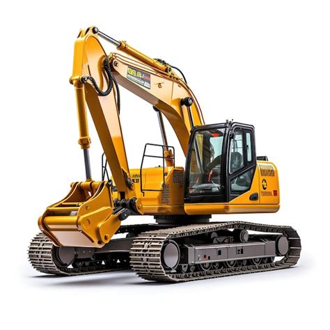 Premium Ai Image Excavator Isolated On White Background