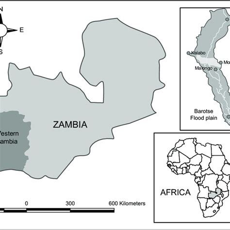 1 Map showing the Barotse Floodplain. | Download Scientific Diagram