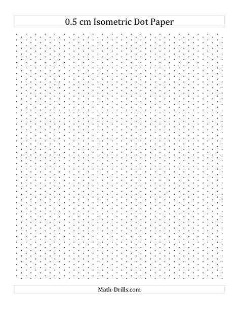 The 0 5 Cm Isometric Dot Paper Portrait A Graph Paper Papel