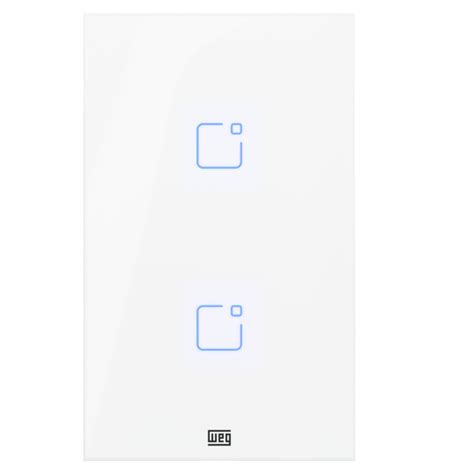 WEGHOME Interruptor Touch wi fi 2 botões 4x2 Branco WEG