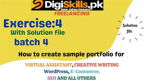 Digiskills Freelancing Exercise 4 Batch 4 Digiskills Freelancing