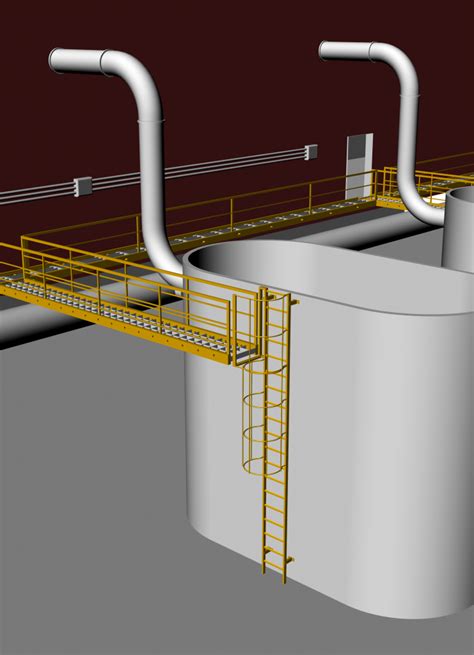 SCALA CON GABBIA PER ACCESSO A PASSERELLE Scale DC Produzione E