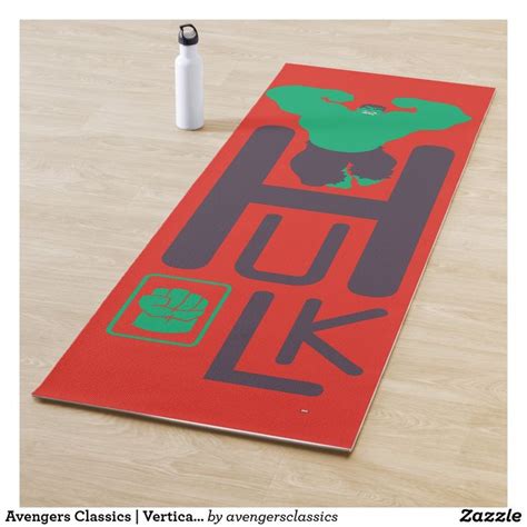 Avengers Classics Vertical Hulk Name Graphic Yoga Mat Zazzle