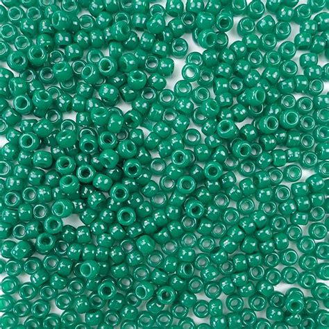 Agate Green Plastic Craft Pony Beads 6x9mm Bulk Pack Pony Bead Store