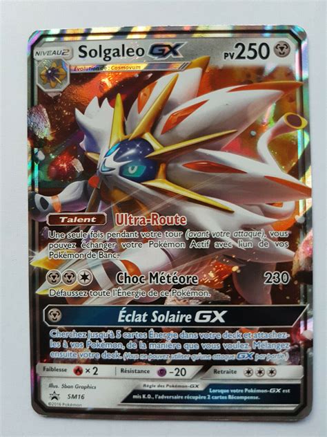 Carte Pokémon Holo Solgaleo GX SM16 Values MAVIN