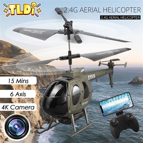 RC Helicopter Toy Para Crian As Avi O De Controle Remoto C Mera 4K