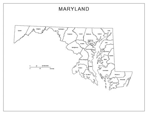 Maryland Map Printable | Francesco Printable