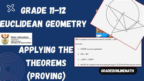 Euclidean Geometry Applying The Theorems Proofs Youtube