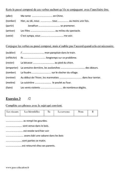 TOP11 Exercice Cm1 Passé Composé Fond d écran Bts cpi