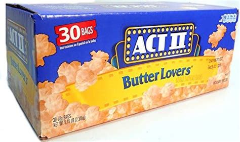 Act Ii Butter Lovers Microwave Popcorn 2 75 Ounce 32 Pack