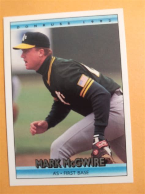 Donruss Oakland Athletics Baseball Card Mark Mcgwire