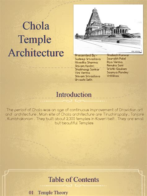 Chola Temple Architecture: Presented By | PDF | Architectural Design ...