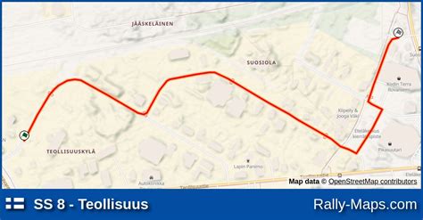 Ss 8 Teollisuus Stage Map Arctic Rally 1996 Erc 🌍 Rally