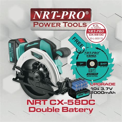 Jual Nrt Pro Cx Dc Mesin Circular Saw Cordless Volt Gergaji