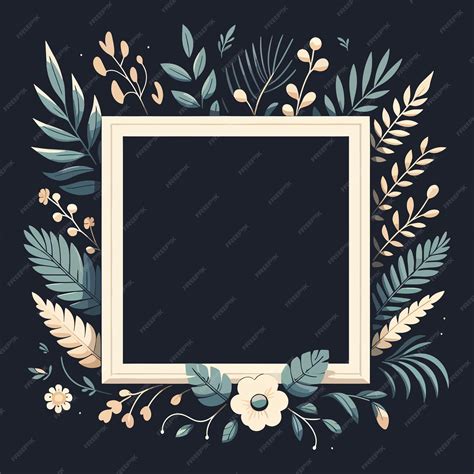 Premium Vector | Floral frame vector floral border