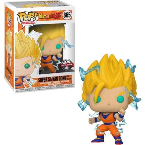 Funko Dragon Ball Z Pop Animation Super Saiyan Goku With Energy Exclusive Vinyl Figure 865 Glow