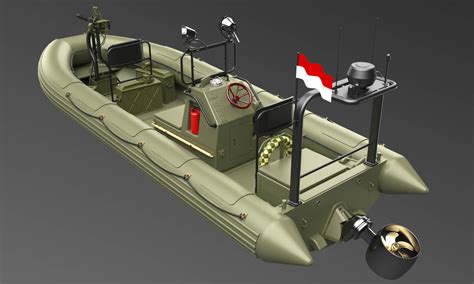 Rigid Hull Inflatable Boat - 3D Model by DennyCG