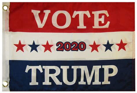 Vote Trump 2020 Red White Blue Double Sided 100d Woven Poly Nylon 12