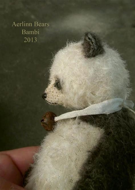 Bambi Miniature Mohair Panda Artist Teddy By Aerlinn Bears Mohair